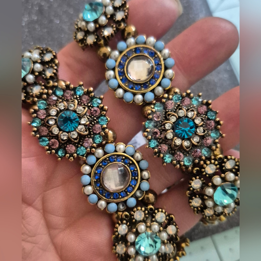 Stretch Bracelet Lot Legant Turquoise And Gold Bracelet 12$